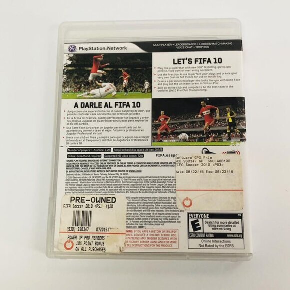 FIFA Soccer 10 Video Game for Playstation 3 PS3 has Manual - Picture 2 of 3